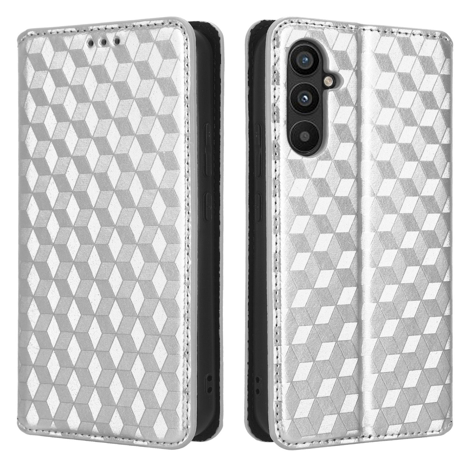 PU Leather Shell for Samsung Galaxy M54 5G / F54 5G Rhombus Imprinted Wallet Phone Case Flip Stand Cover PU Leather Shell for Samsung Galaxy M54 5G / F54 5G Rhombus Imprinted Wallet Phone Case Flip Stand Cover